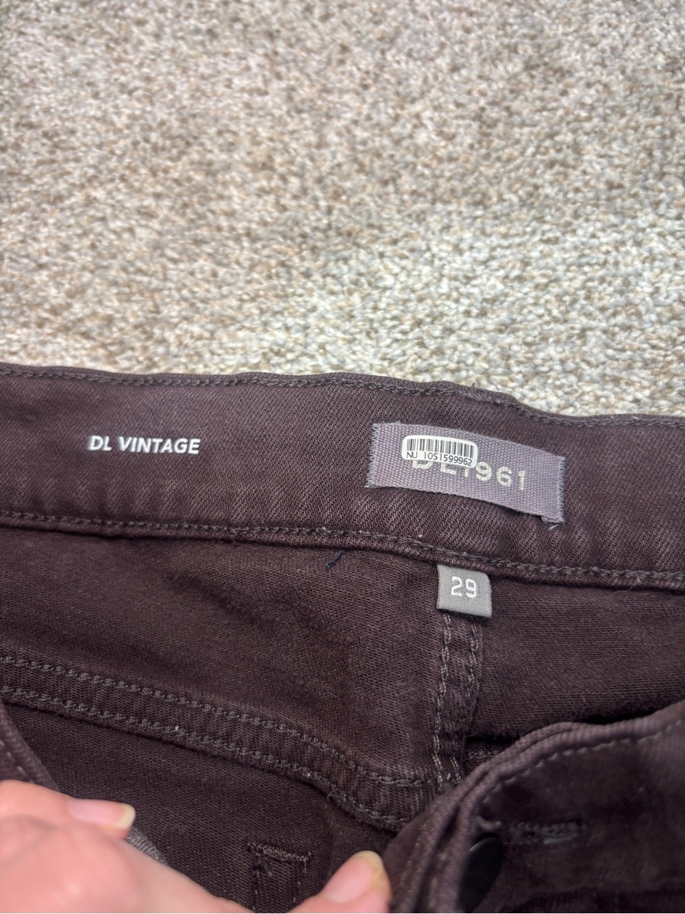 DL 1961 Hepburn Wide Leg High-Rise Vintage Dark Cocoa Brown Jeans Size 29 - Picture 9 of 14